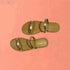 Womens Two Strand Golden Flats